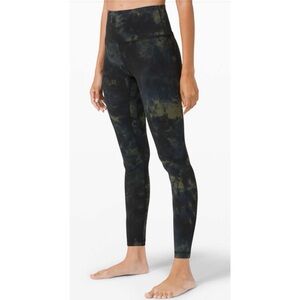 lululemon athletica Black and Green Leggings
